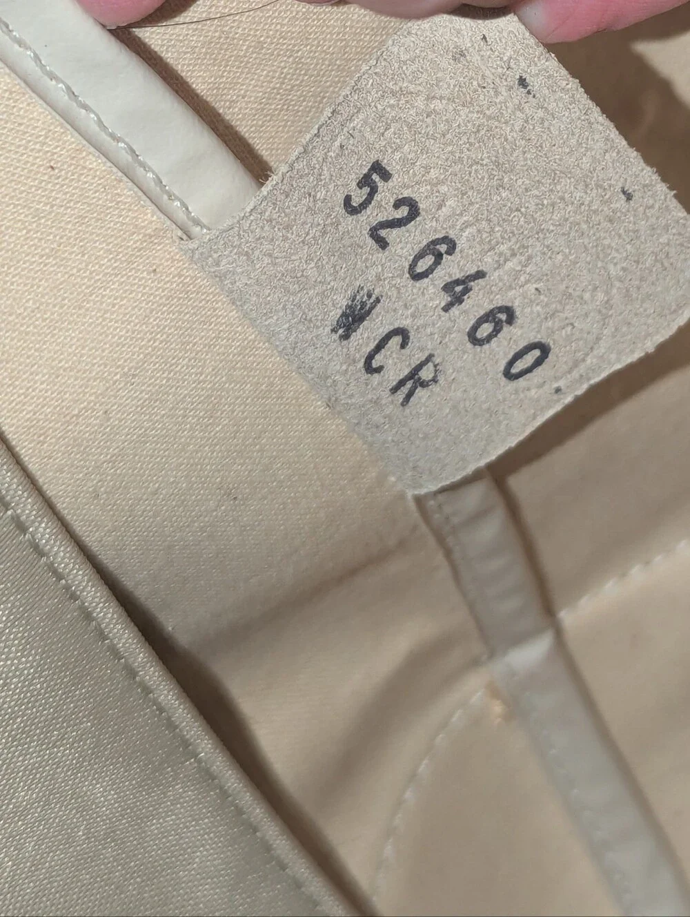 Longchamp Pliage Beige Canvas Tote with Dark Brown Trim Made in France